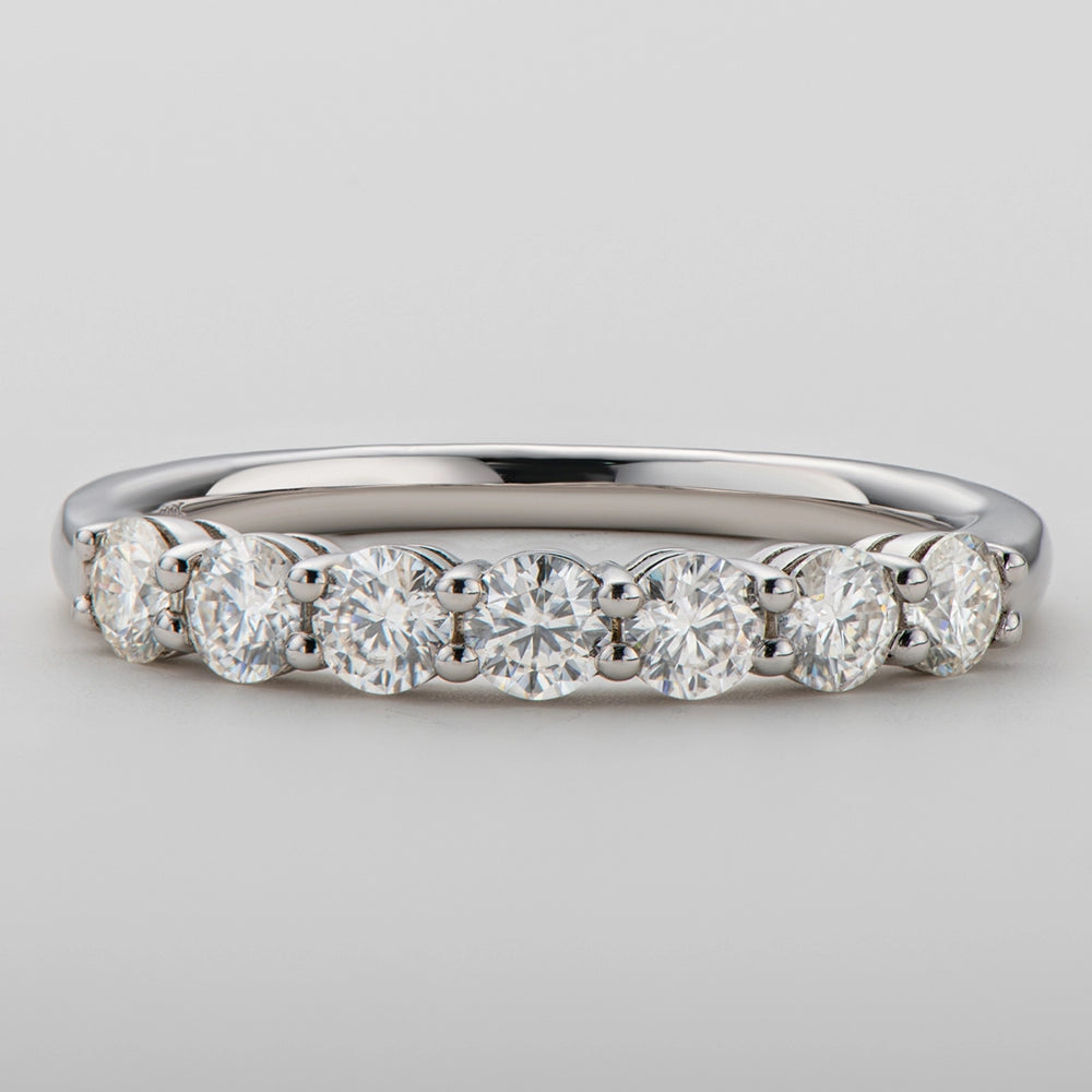 Seven Stone Moissanite Eternity Band