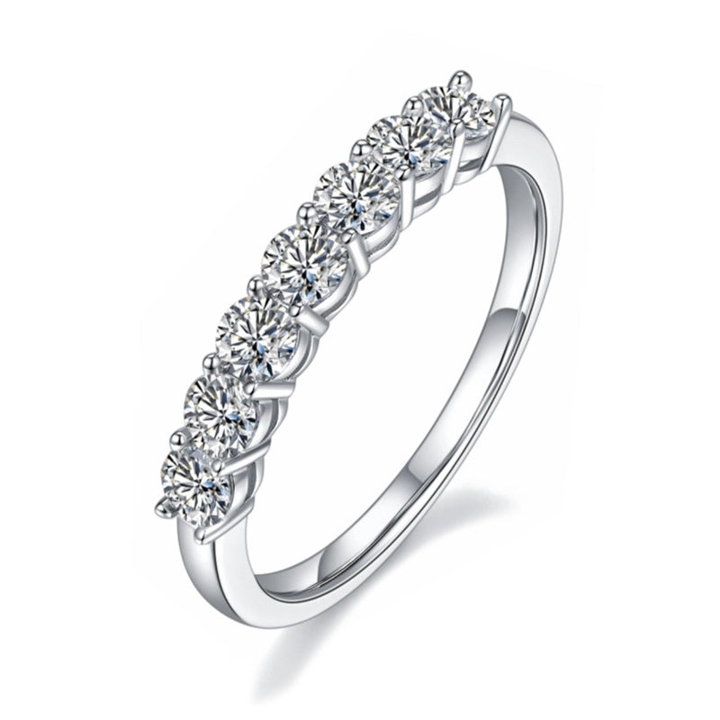 Seven Stone Moissanite Eternity Band