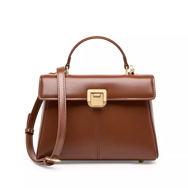 Leather Satchel Top Handle Bag