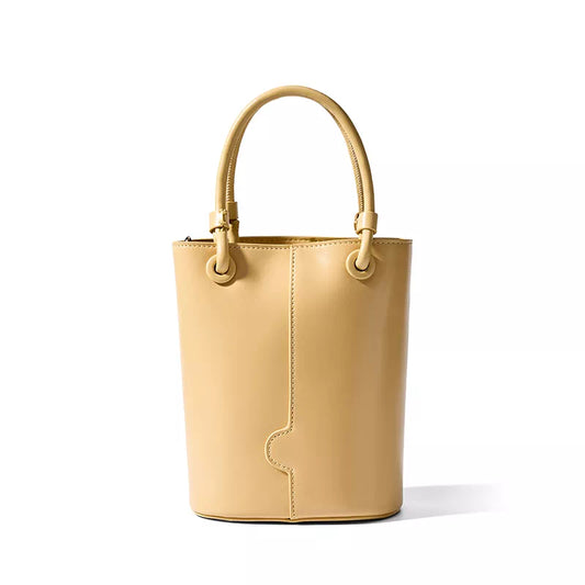 Mini Leather Crossbody Bucket Bag