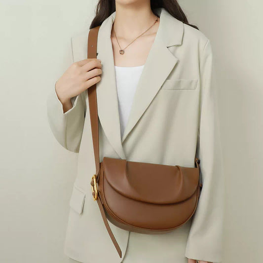 Leather Saddle Crossbody Bag