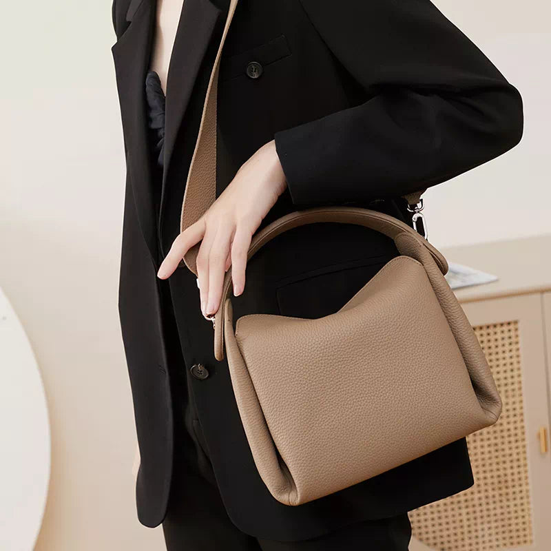 Leather Crossbody Bag With Top Handle