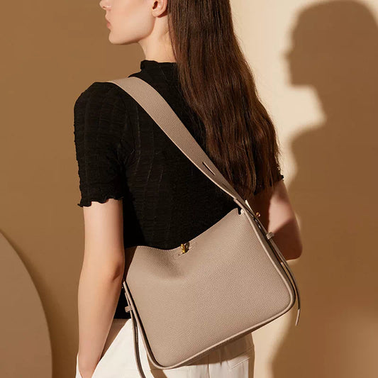 Leather Convertible Shoulder Bag