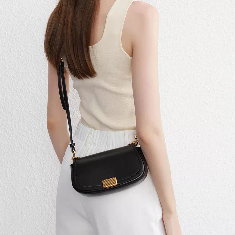 Leather Convertible Shoulder Saddle Bag