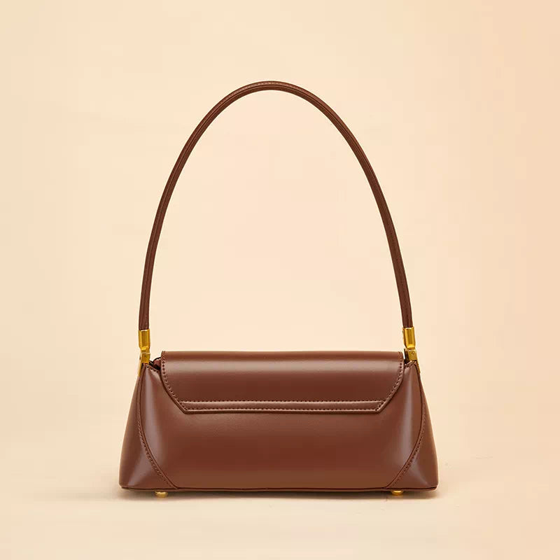 Leather Baguette Shoulder Bag