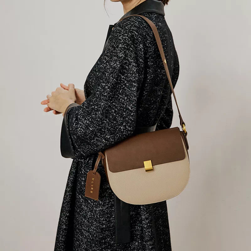 Leather Saddle Crossbody Bag