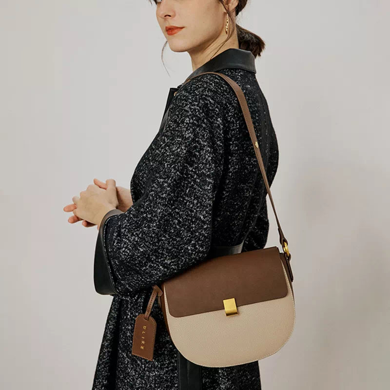 Leather Saddle Crossbody Bag