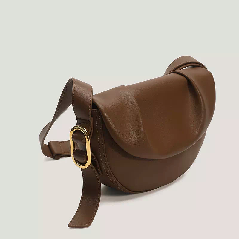 Leather Saddle Crossbody Bag