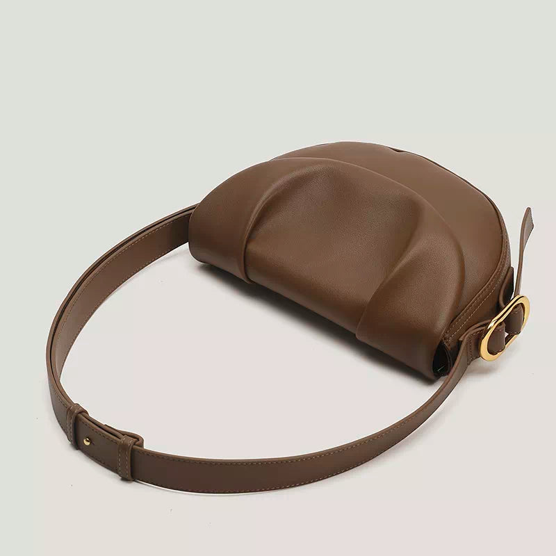 Leather Saddle Crossbody Bag