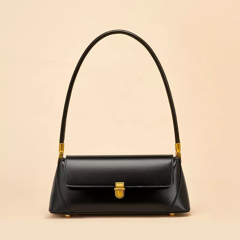 Leather Baguette Shoulder Bag