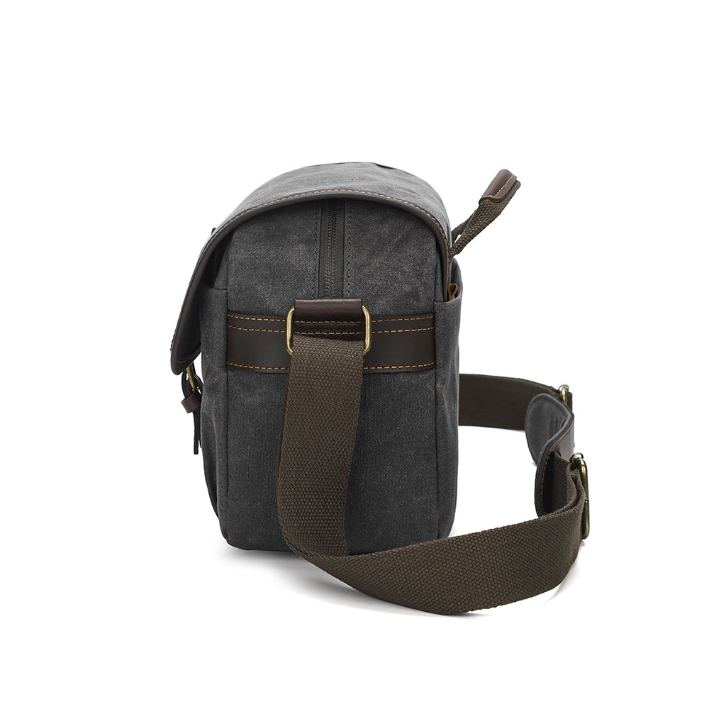 Waxed Canvas Camera Messenger Bag