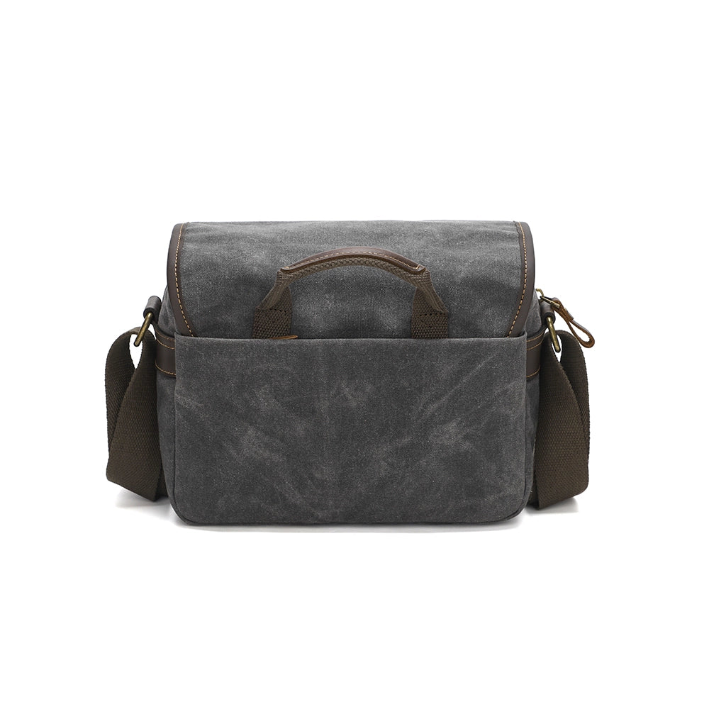 Waxed Canvas Camera Messenger Bag