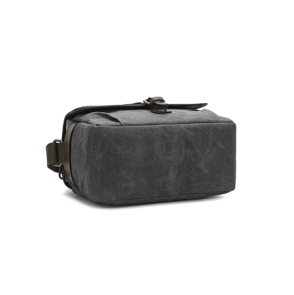 Waxed Canvas Camera Messenger Bag
