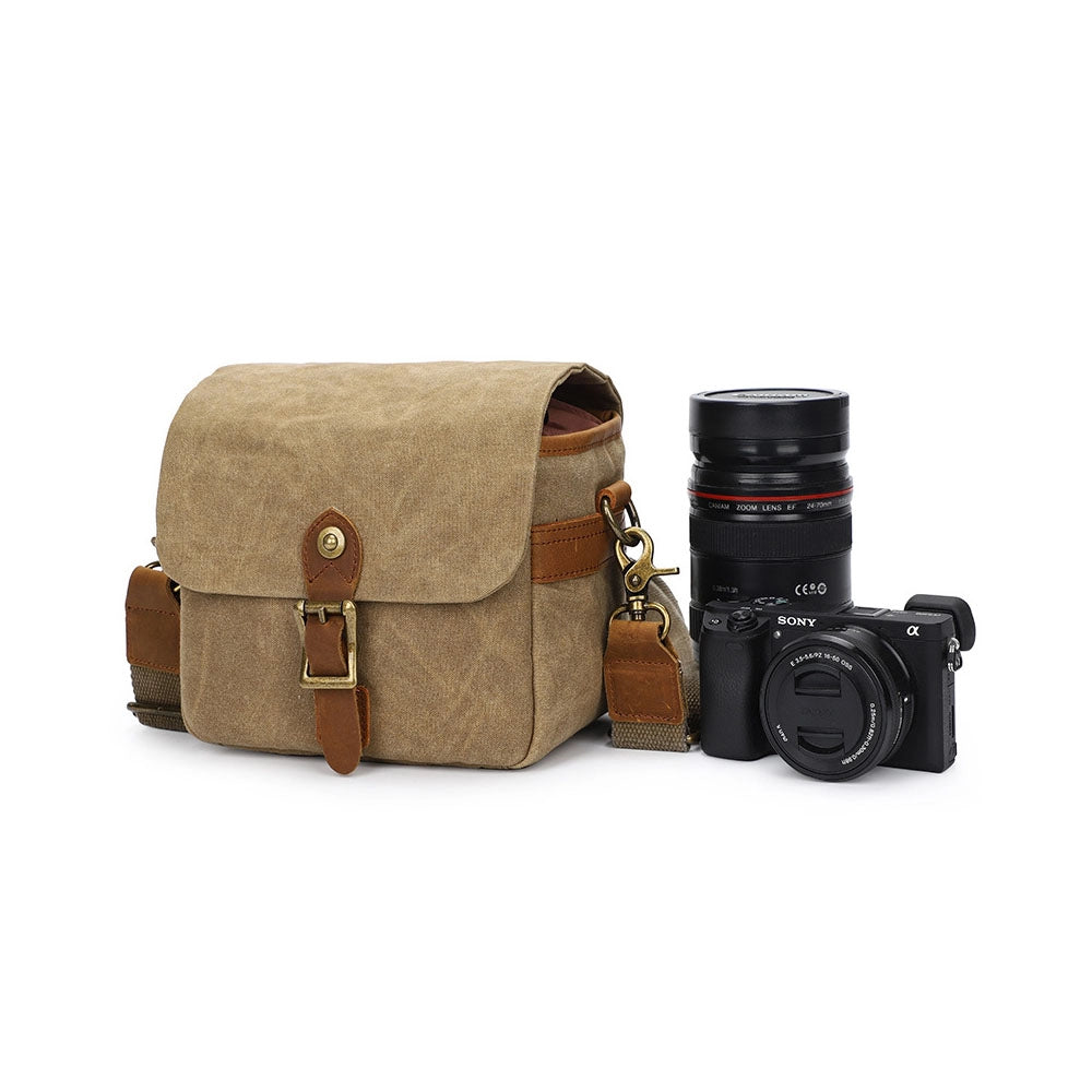 Waxed Canvas DSLR & Mirrorless Crossbody Bag