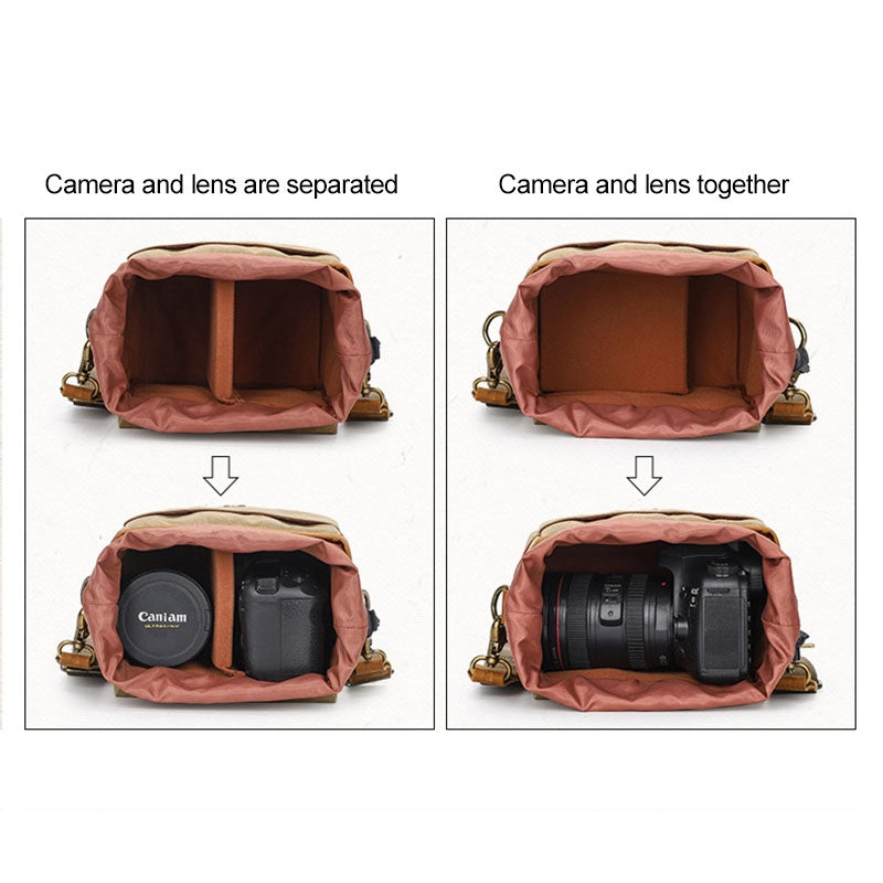 Waxed Canvas DSLR & Mirrorless Crossbody Bag