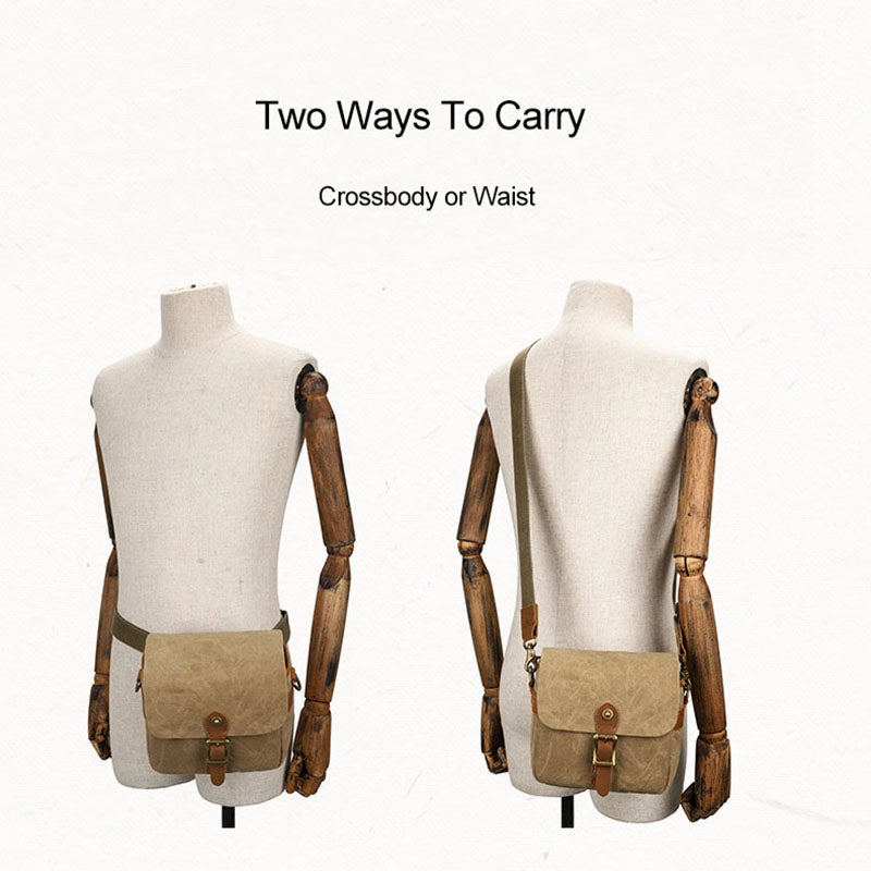 Waxed Canvas DSLR & Mirrorless Crossbody Bag