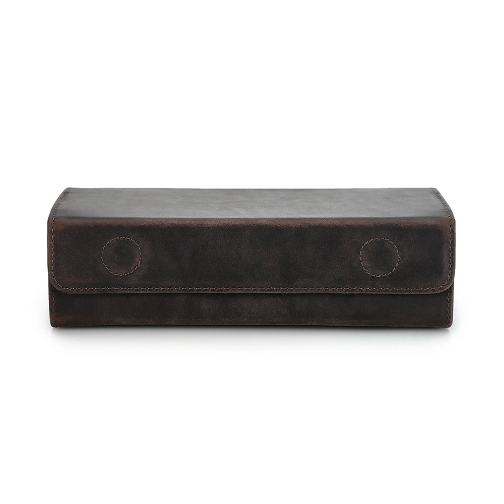 2-Pair Leather Sunglasses Travel Case