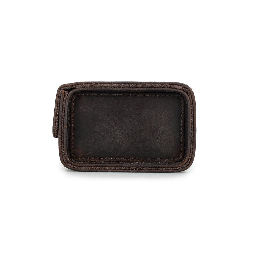 2-Pair Leather Sunglasses Travel Case