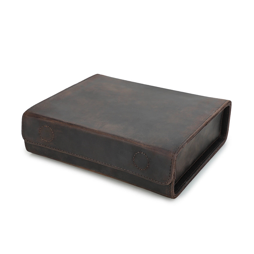 4-Pair Leather Sunglasses Travel Case