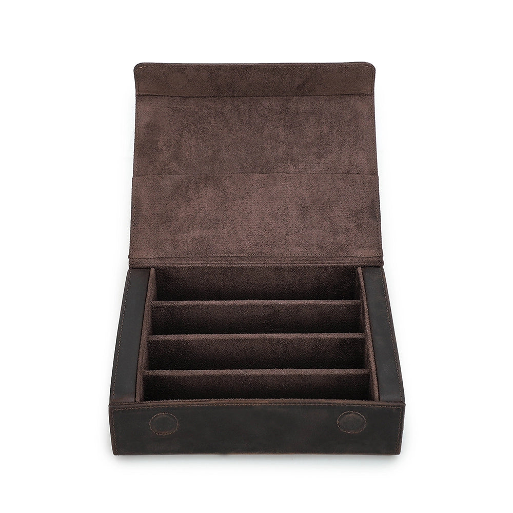 4-Pair Leather Sunglasses Travel Case