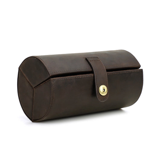 3-Pair Leather Sunglasses Travel Case