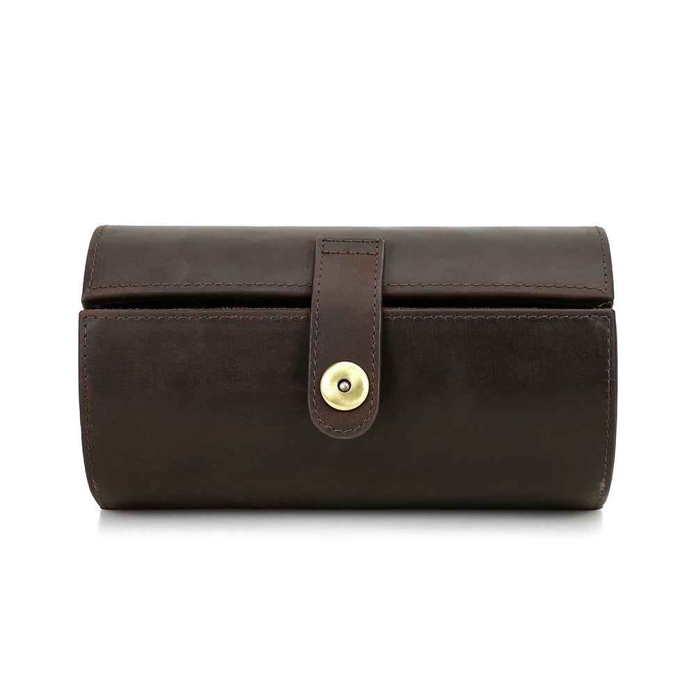 3-Pair Leather Sunglasses Travel Case