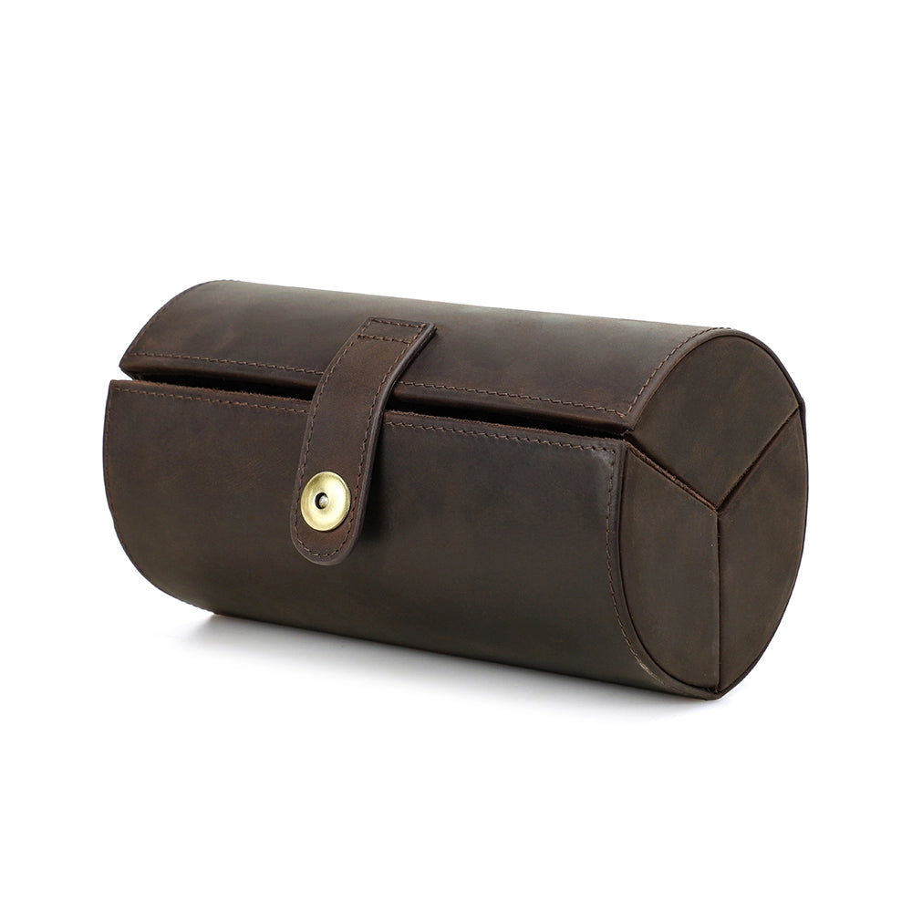 3-Pair Leather Sunglasses Travel Case