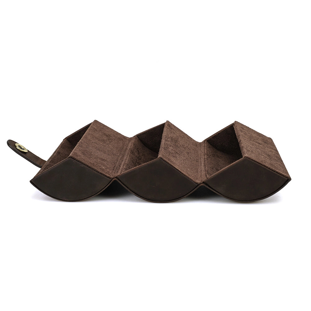3-Pair Leather Sunglasses Travel Case