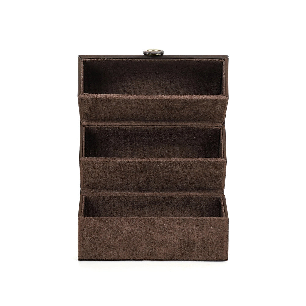 3-Pair Leather Sunglasses Travel Case