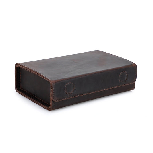 3-Pair Leather Sunglasses Travel Case