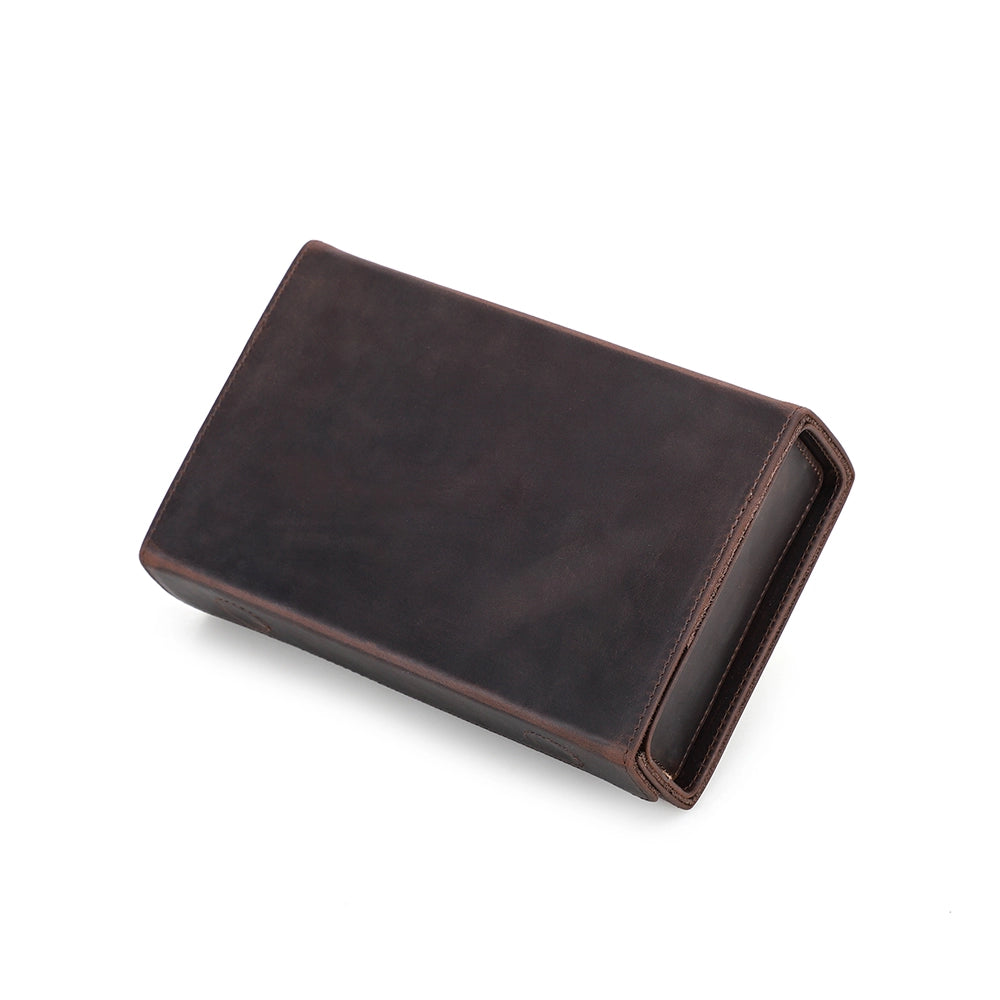 3-Pair Leather Sunglasses Travel Case