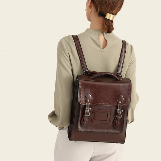 Leather Convertible Backpack Purse