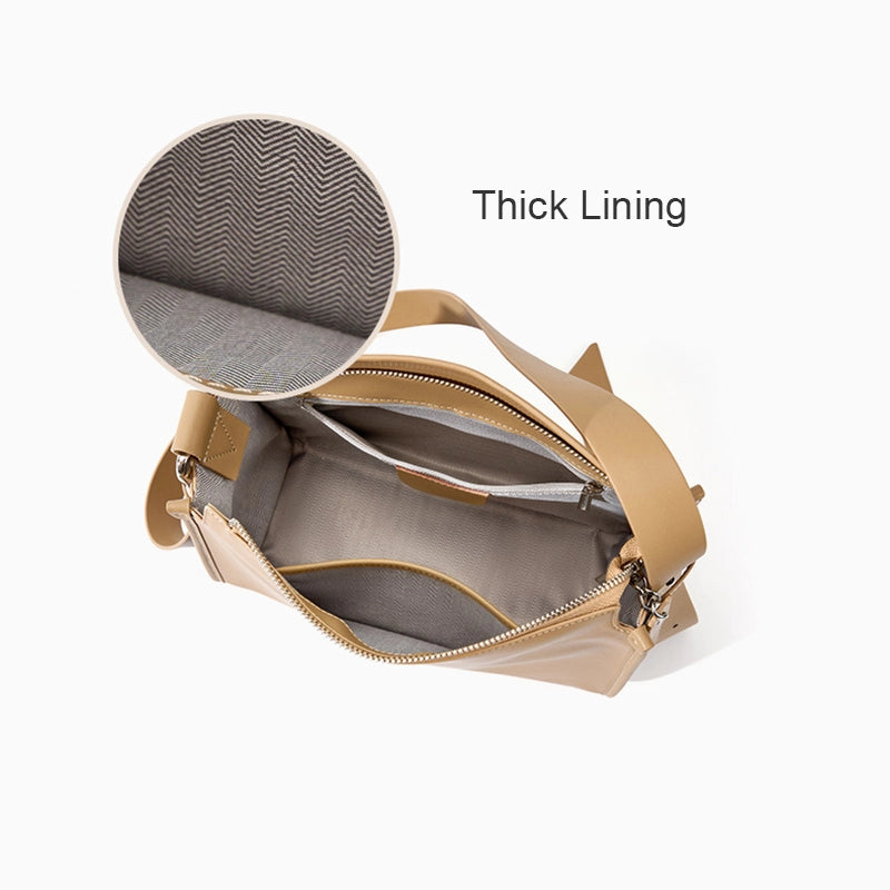 Leather Zipper Crossbody Bag