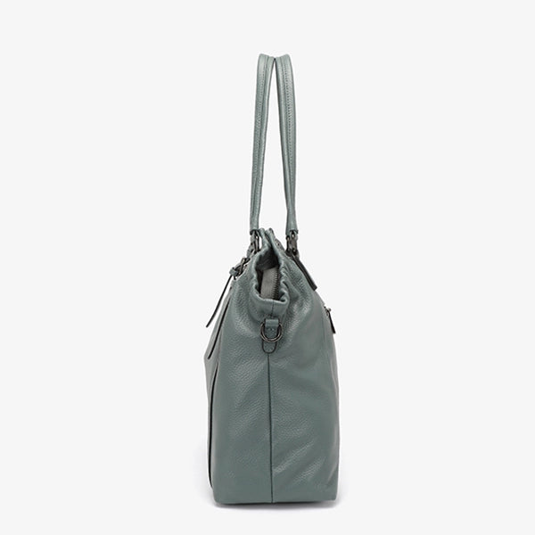 Leather Crossbody Tote Bag