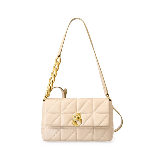 Quilted Leather Convertible Shoulder Bag