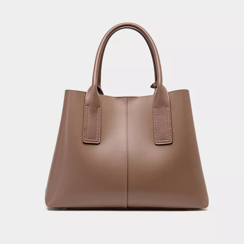 Leather Crossbody Tote Bag