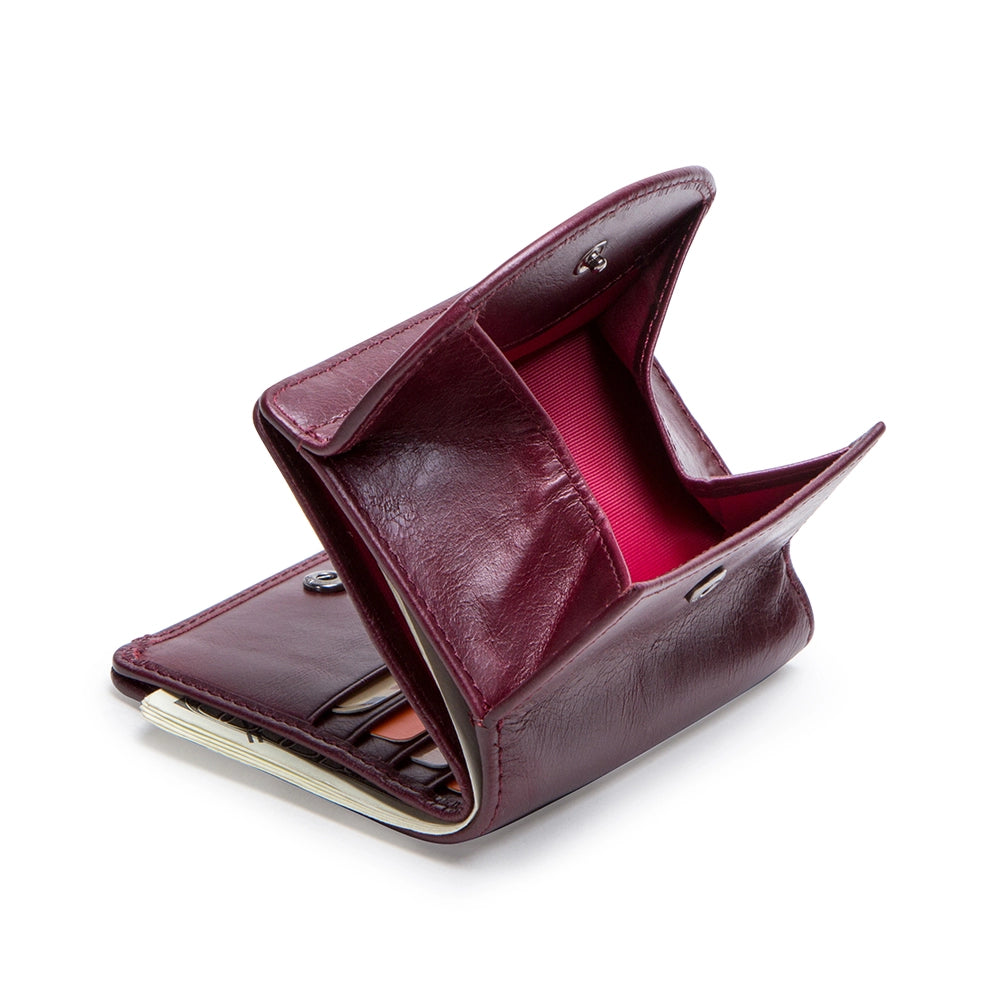 Women's Compact Leather Bifold Wallet