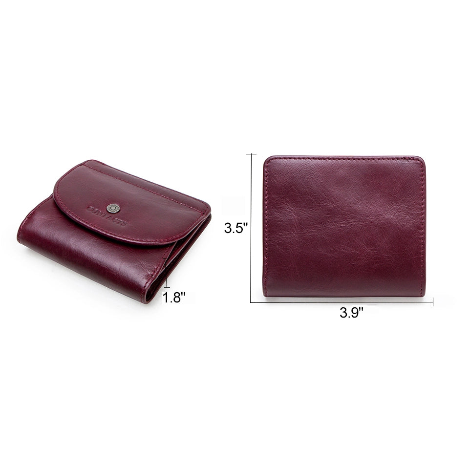 Women's Compact Leather Bifold Wallet
