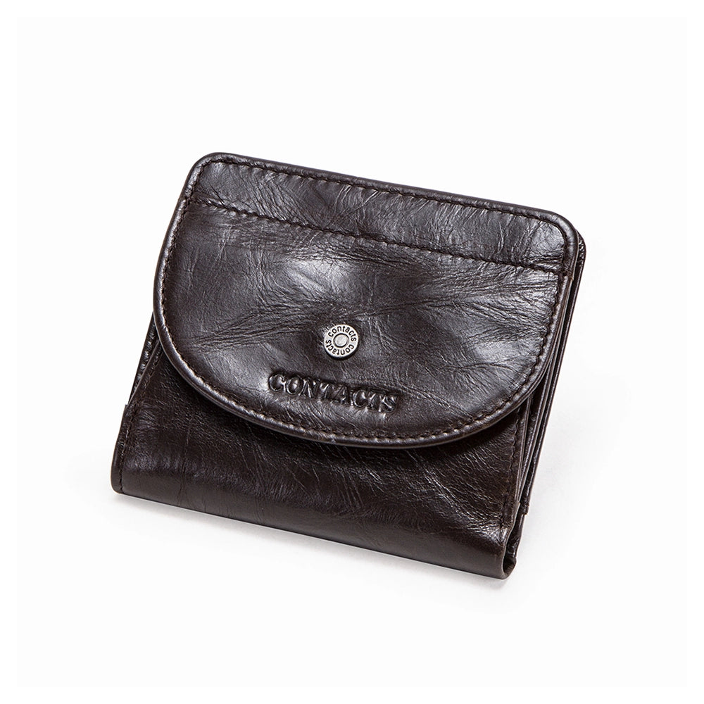 Women's Compact Leather Bifold Wallet