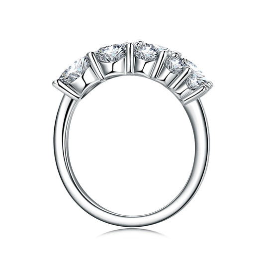 Moissanite Cluster Ring