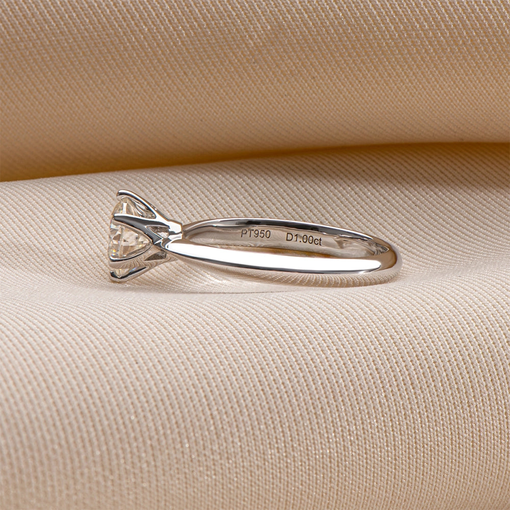 Sparkling Solitaire Crown Ring