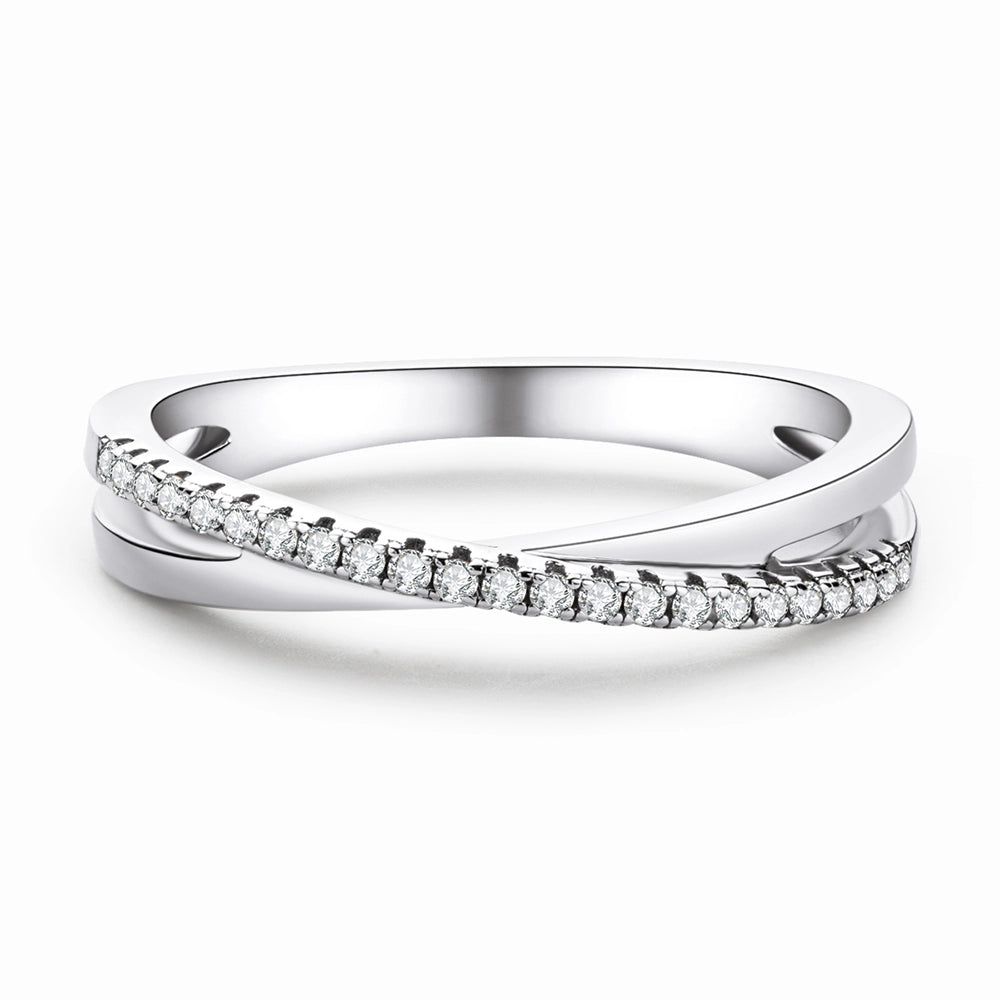 Crossover Double Band Eternity Ring