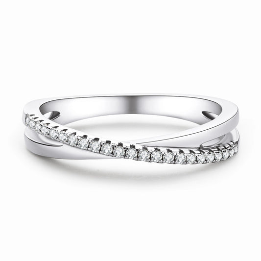 Crossover Double Band Eternity Ring