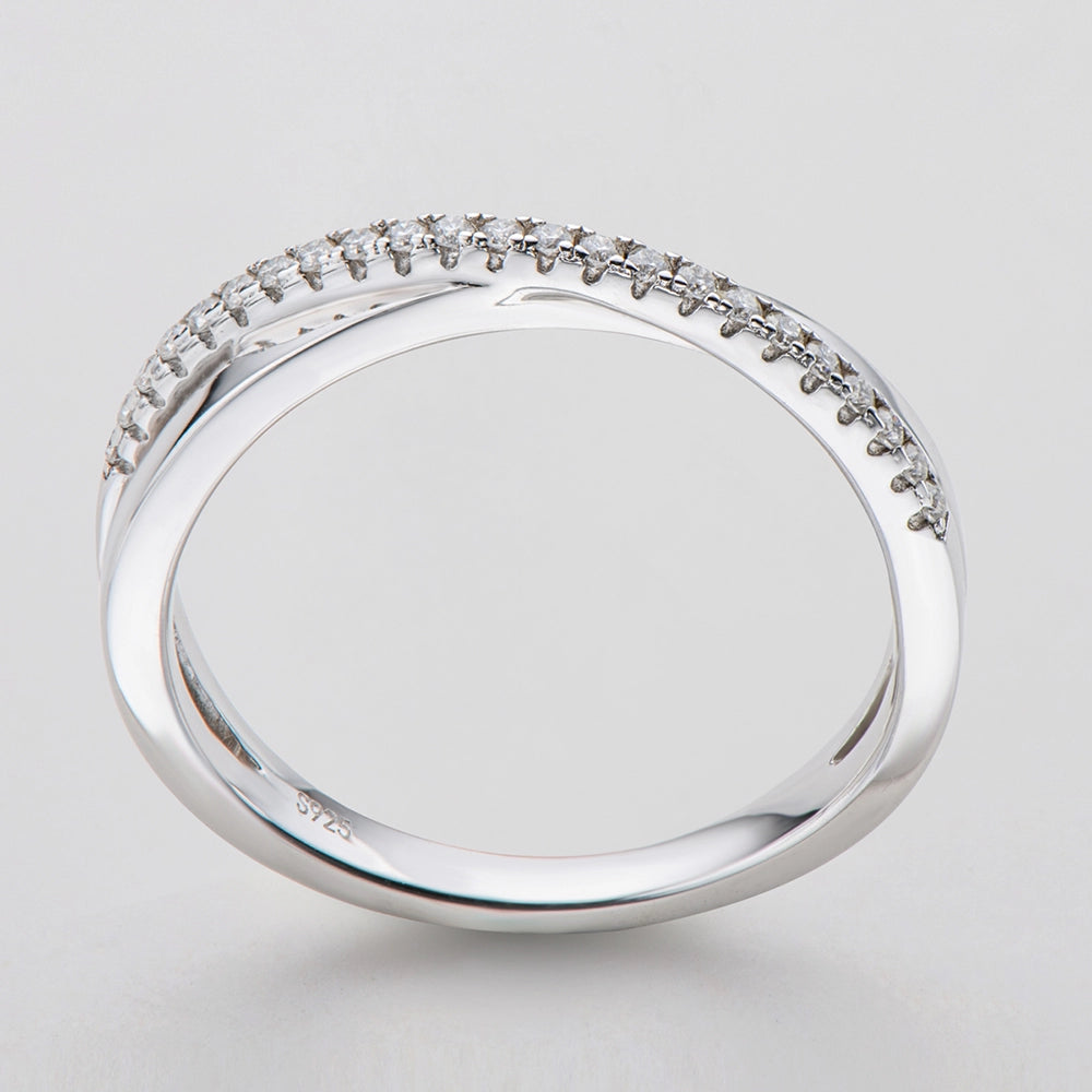 Crossover Double Band Eternity Ring