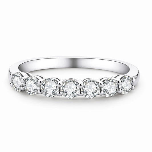 Seven Stone Moissanite Eternity Band