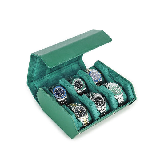 Saffiano Leather Watch Case For 6 Watches