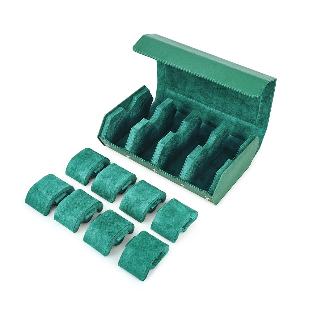 Saffiano Leather Watch Case For 8 Watches