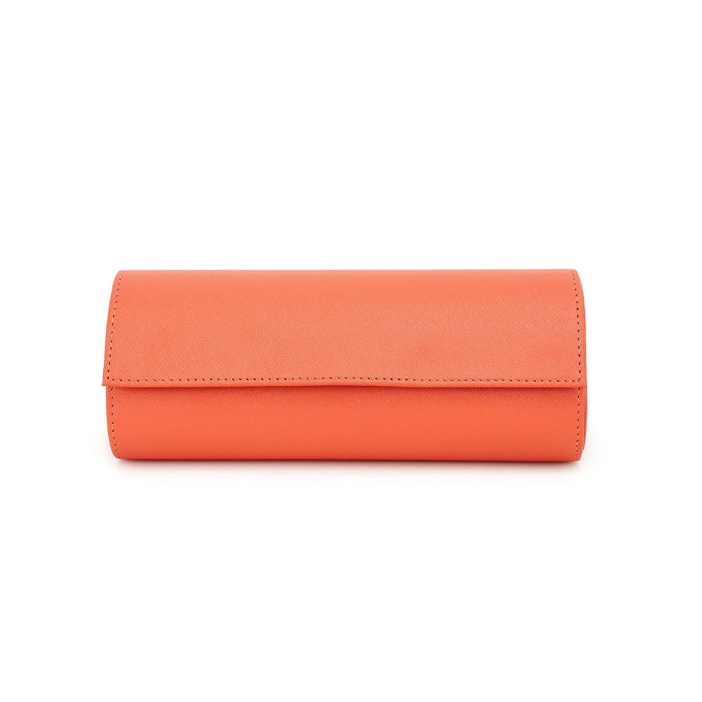 Saffiano Leather Watch Case For 3 Watches