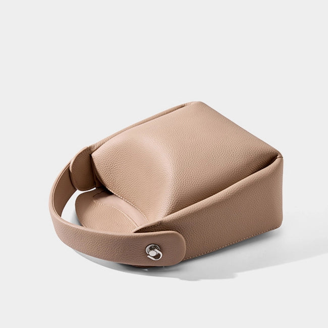 Pebbled Leather Crossbody Bag With Top Handle