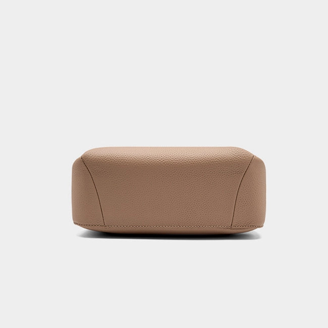 Pebbled Leather Crossbody Bag With Top Handle